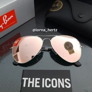 Ray-Ban Aviator RB3025 Pink Flash Standard and Large